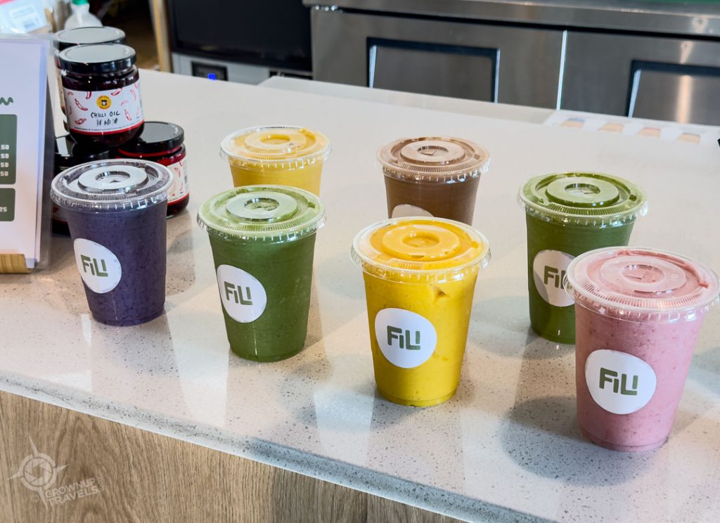 Healthy smoothies at Fili in Squamish