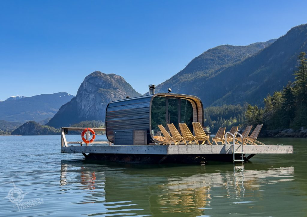 Inflow floating sauna Squamish