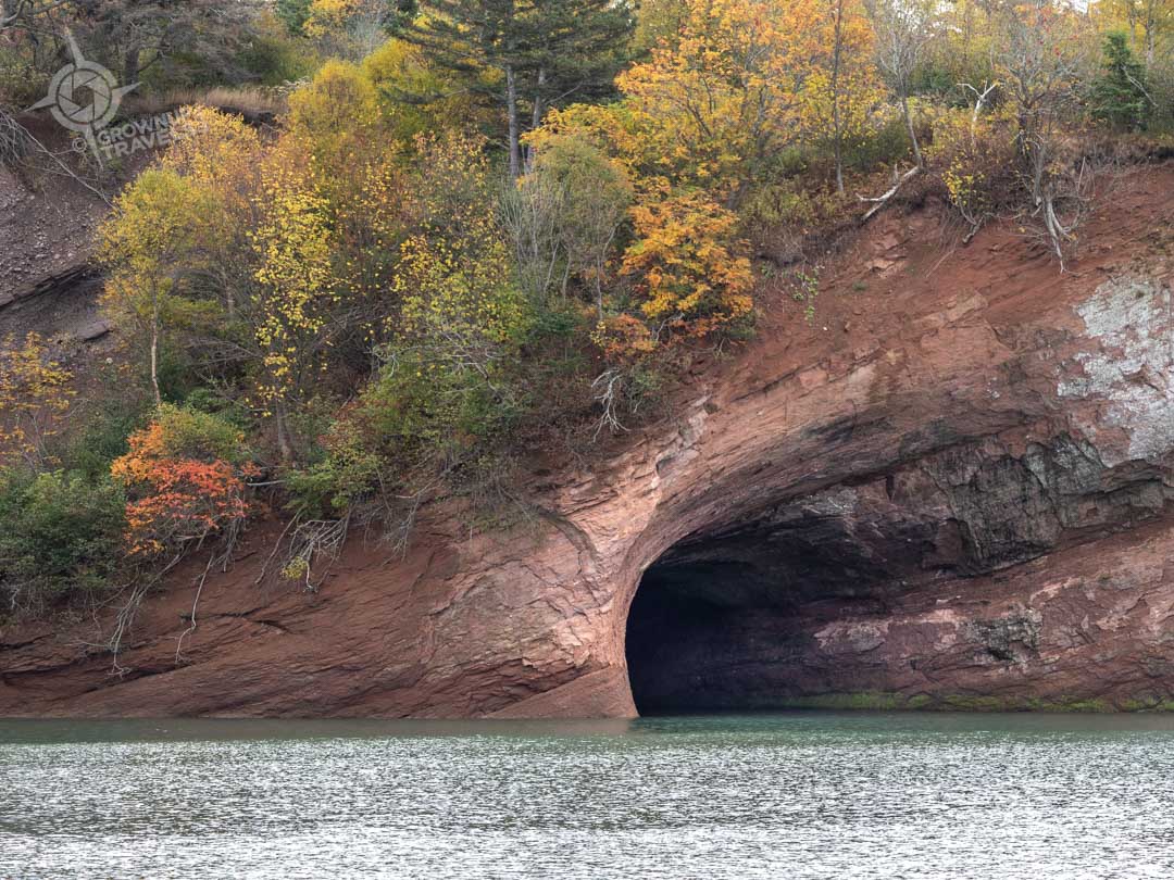 NB St martins beach sea cave closeup
