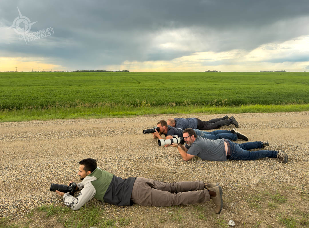 Storm Chasing Saskatchewan photographers killing time shooting squirrels