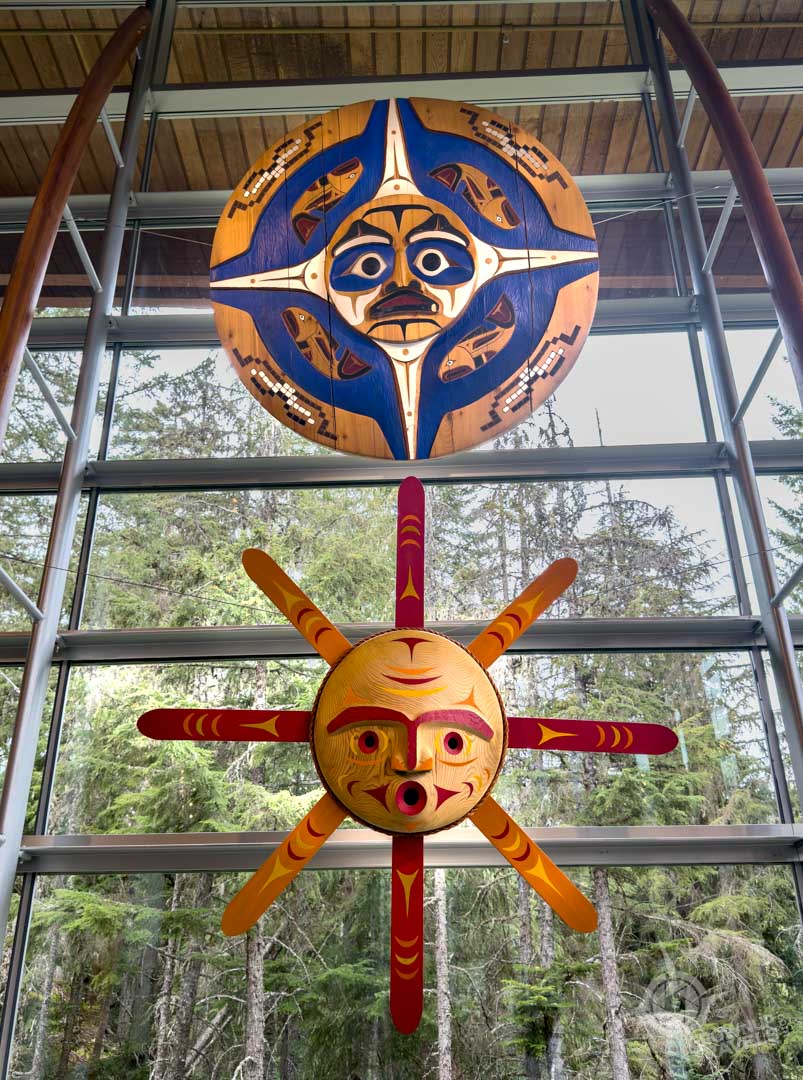 Artwork inside Indigenous Cultural Centre Whistler BC