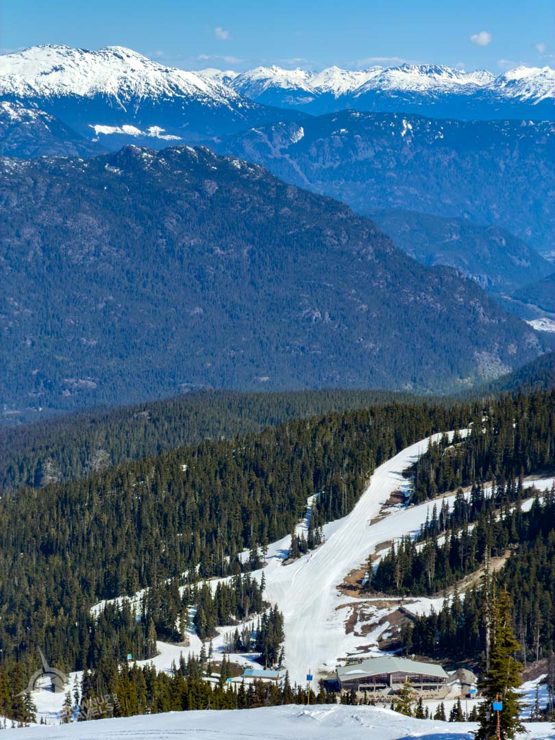 Mountain views from Blackcomb Gondola Whistler BC