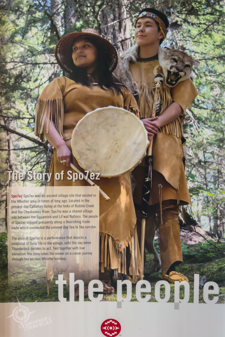 Poster representing the two Indigenous peoples of Whistler