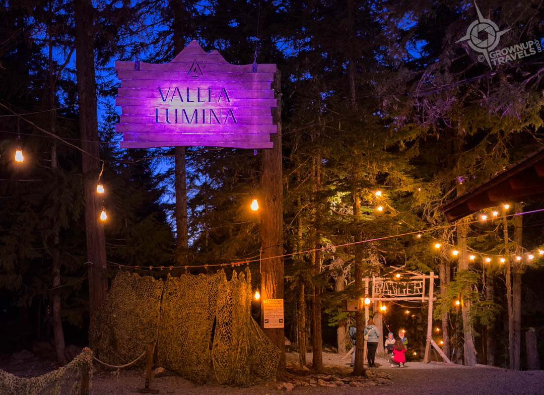 Vallea Lumina Experience entance Whistler BC