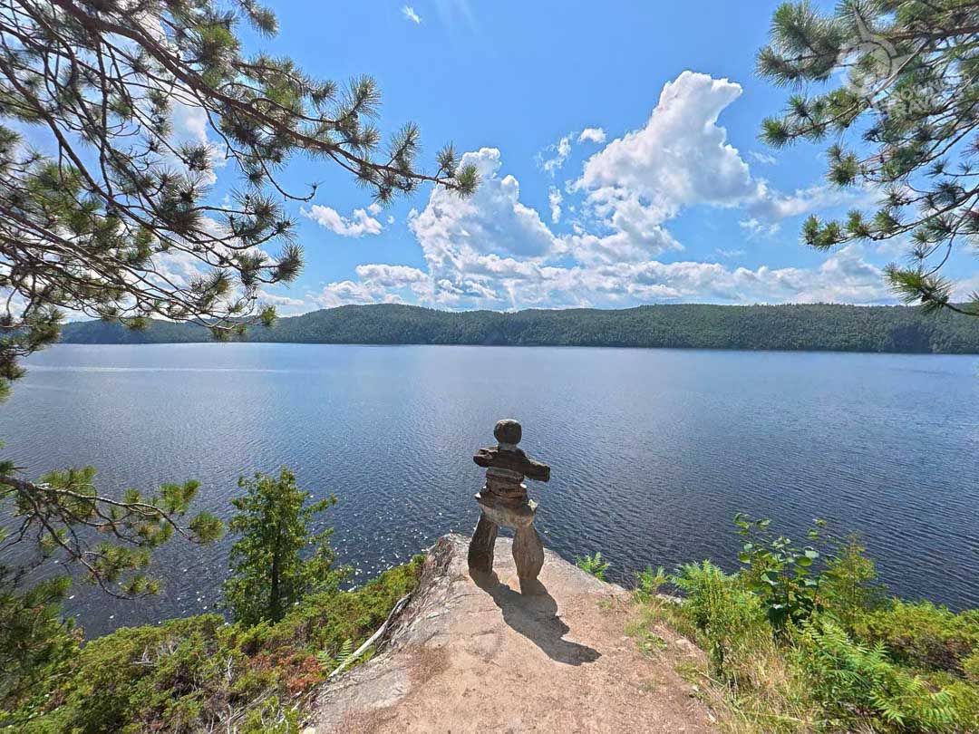 Lac Témiscamingue overlook Parc Opémican Inukshuk trail-2