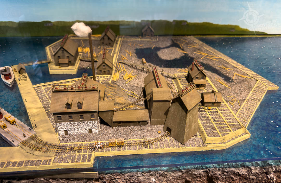 Silver Islet mine layout diorama Visitor Centre