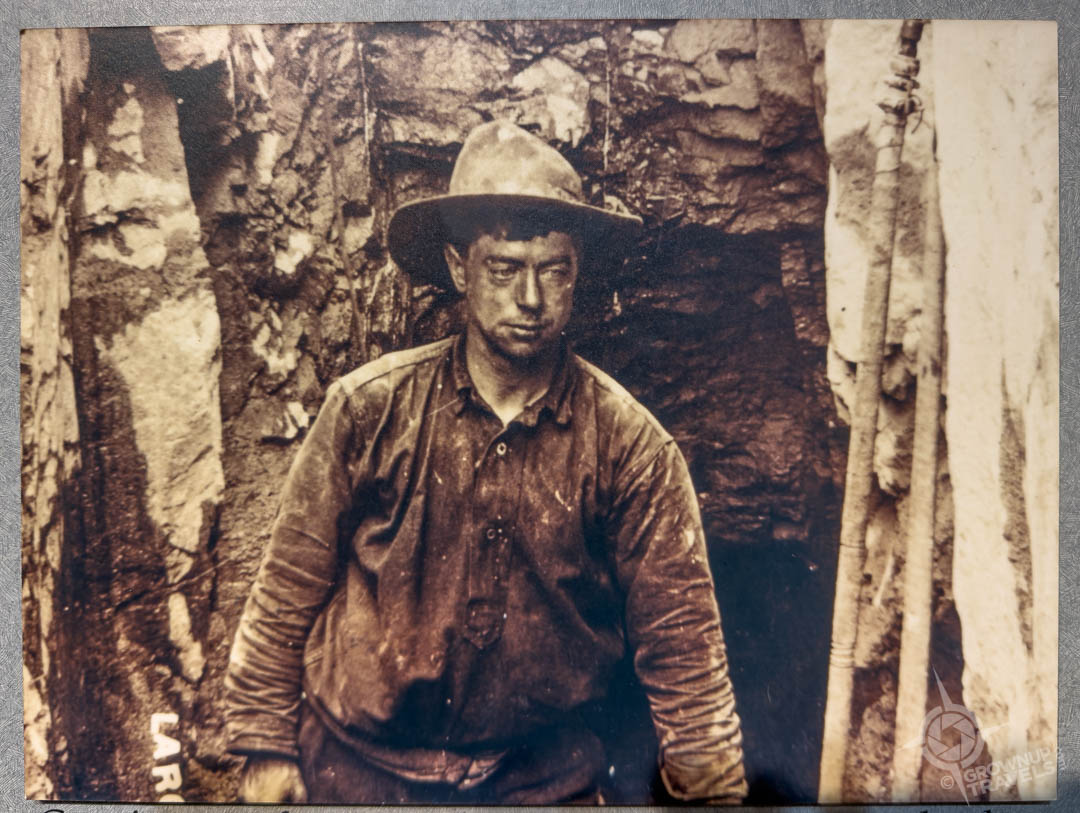 Silver Islet miner coming up from underground